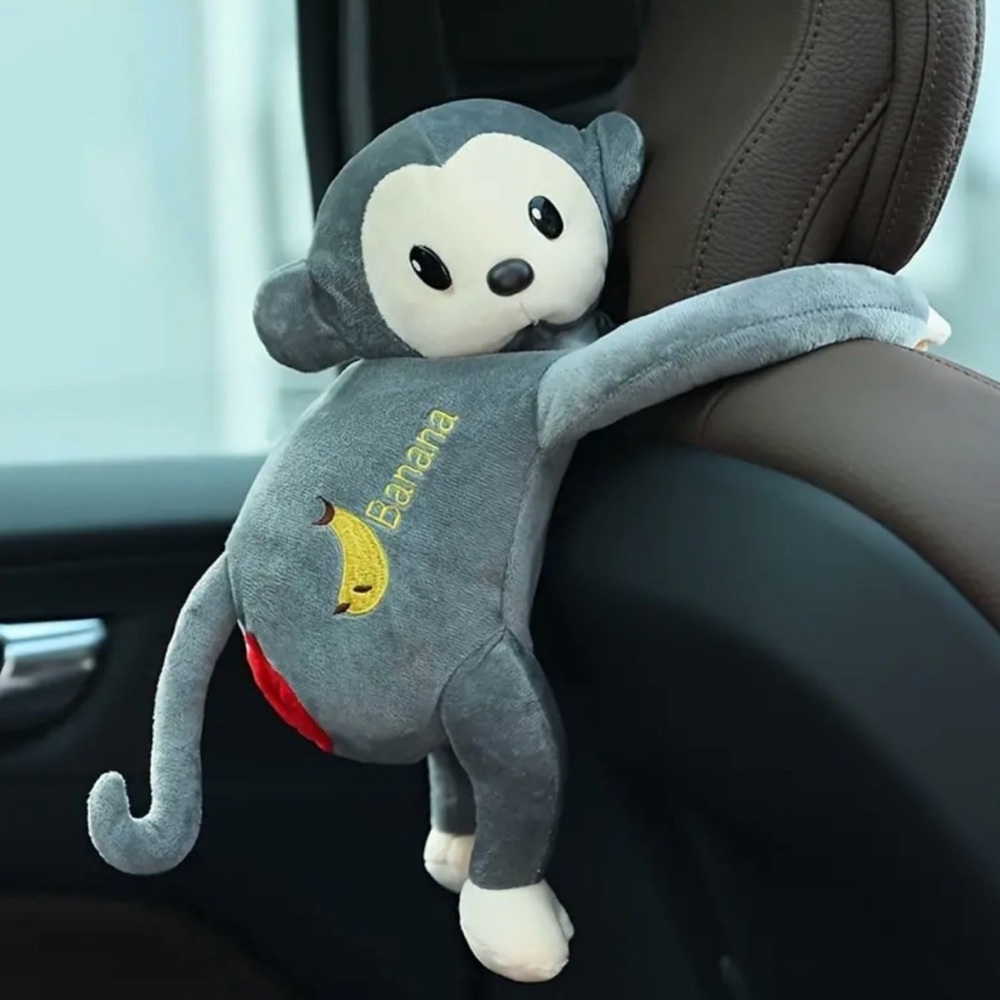 Hanging Gray Monkey Tissue Hanging Dispenser NWOT